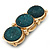 Glittering Emerald Green Circle Flex Bracelet In Gun Metal - 20cm Length - view 3