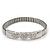Silver Plated Swarovski Crystal 'Heart' Flex Tennis Bracelet - 20cm Length - view 2