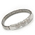 Silver Plated Swarovski Crystal 'Heart' Flex Tennis Bracelet - 20cm Length - view 3