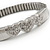 Silver Plated Swarovski Crystal 'Heart' Flex Tennis Bracelet - 20cm Length - view 4