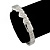 Silver Plated Swarovski Crystal 'Heart' Flex Tennis Bracelet - 20cm Length - view 6