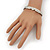 Silver Plated Swarovski Crystal 'Heart' Flex Tennis Bracelet - 20cm Length - view 7