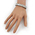 Unisex Silver Plated Swarovski Crystal Flex Tennis Bracelet - 20cm Length - view 6