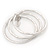 Brushed and Hammered Boutique Bangle Set (Silver Tone) - up to 18cm Length - view 4