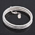 Brushed and Hammered Boutique Bangle Set (Silver Tone) - up to 18cm Length - view 2