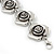 Silver Plated 'Rose' Bracelet - 17cm Length/ 3cm Extension - view 4