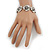 Silver Plated 'Rose' Bracelet - 17cm Length/ 3cm Extension - view 3