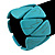 Wide Turquoise Stone Flex Bracelet - 18cm Length - view 3