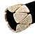 Wide Antique White Stone Flex Bracelet - 18cm Length - view 2