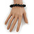 Black/White Acrylic 'Dice' Flex Bracelet - up to 21cm wrist - view 2
