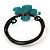 Turquoise Bead Floral Wired Flex Bracelet - Adjustable - view 7