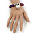 Chameleon Purple Faceted Glass Bead 'Heart' Flex Bracelet - up to 22cm Length - view 6
