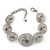 Silver Plated 'Wired Circles' Bracelet - 18cm Length/ 5cm Extension
