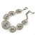 Silver Plated 'Wired Circles' Bracelet - 18cm Length/ 5cm Extension - view 3