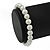 Classic White Simulated Glass Pearl Flex Bracelet - 8mm diameter/Up to 20cm Length - view 3