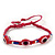 Evil Eye Acrylic Bead Protection Friendship Cord Bracelet In Pink - Adjustable - view 2