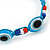 Evil Eye Acrylic Bead Protection Friendship Cord Bracelet In Light Blue - Adjustable - view 3