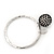 Unique Hammered Crystal Ball Bangle In Silver Plating - 18cm Length - view 8
