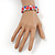 UK British Flag Union Jack Stretch White  Wooden Bracelet - up to 20cm length - view 4