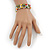 White Wooden 'Mexican Candy Skull' Flex Bracelet - Adjustable - view 4