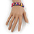 Multicoloured Wooden 'Dog' Stretch Bracelet - Adjustable - view 3