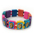 Multicoloured Wooden 'Cat' Flex Bracelet - Adjustable