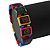 Multicoloured Wooden 'Peace' Flex Bracelet - Adjustable - view 3
