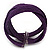 Boho Purple Glass Bead Plaited Flex Cuff Bracelet - Adjustable - view 4