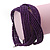 Boho Purple Glass Bead Plaited Flex Cuff Bracelet - Adjustable - view 6