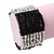 Multistrand Black Glass/ Silver Acrylic Bead Stretch Bracelet - 18cm Length - view 2