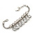 Silver Plated Chunky Crystal Bead Charm Bracelet - 17cm Length/ 4cm Extension - view 4