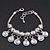 Silver Plated Chunky Crystal Bead Charm Bracelet - 17cm Length/ 4cm Extension - view 2