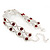 Two Row Red/ Clear Swarovski Crystal Bracelet In Rhodium Plating - 17cm Length (7cm extension) - view 6