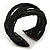 Boho Black Glass Bead Plaited Flex Cuff Bracelet - Adjustable - view 3