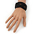 Boho Black Glass Bead Plaited Flex Cuff Bracelet - Adjustable - view 5