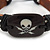 Unisex Dark Brown Leather 'Skull' Friendship Bracelet - Adjustable - view 2