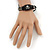 Unisex Dark Brown Leather 'Skull' Friendship Bracelet - Adjustable - view 3