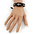 Unisex Dark Brown Leather 'Cross' Friendship Bracelet - Adjustable - view 3