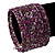 Boho Pastel Purple/Violet/Pink Glass Bead Cuff Bracelet - Adjustable (To All Sizes) - view 4