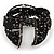 Boho Black/Silver Glass Bead Plaited Flex Cuff Bracelet - Adjustable - view 4