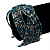 Boho Blue/ Silver/ Turquoise Coloured Glass Bead Plaited Flex Cuff Bracelet - Adjustable - view 5