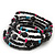 Teen's Black Acrylic Bead Multistrand Bracelet - Adjustable - view 3