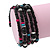 Teen's Black Acrylic Bead Multistrand Bracelet - Adjustable - view 2