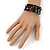 Teen's Black Acrylic Bead Multistrand Bracelet - Adjustable - view 4