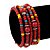 Teen's Tomato Red Acrylic Bead Multistrand Bracelet - Adjustable - view 3
