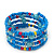 Teen's Light Blue Acrylic Bead Multistrand Bracelet - Adjustable - view 3