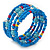Teen's Light Blue Acrylic Bead Multistrand Bracelet - Adjustable - view 4
