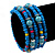 Teen's Light Blue Acrylic Bead Multistrand Bracelet - Adjustable - view 2