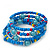 Teen's Light Blue Acrylic Bead Multistrand Bracelet - Adjustable - view 5