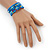 Teen's Light Blue Acrylic Bead Multistrand Bracelet - Adjustable - view 6